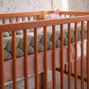 Ver imagem 3 de Berço Madeira Vira Caminha Modelo Americano 2 em 1 Cor Nogueira Linha Kurve