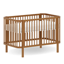 Ver imagem 1 de Berço Madeira Vira Caminha Modelo Americano 2 em 1 Cor Nogueira Linha Kurve