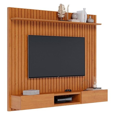 Painel para Tv Home Suspenso Ripado Loft 1.8 Nature - Imcal