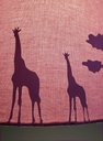 Ver imagem 4 de Luminária Plafon Safari Savana Cúpula Tecido 30x15cm: Rosa