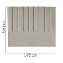 Ver imagem 3 de Cabeceira Carla Pé Plástico 195cm King Size Para Cama Box Quarto Linho Bege - Gat Magazine