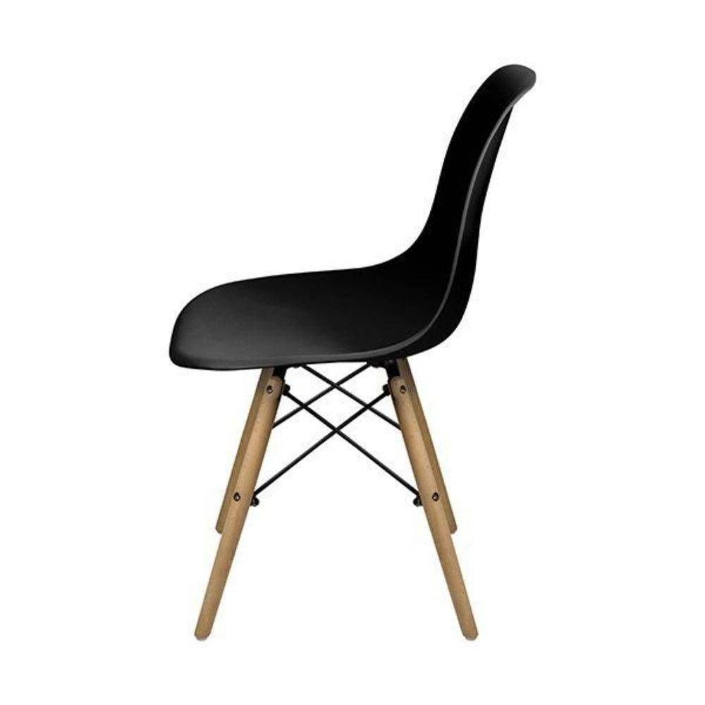 Cadeira Eiffel Sala Jantar Cozinha Charles Eames Preta Pracasa - 3