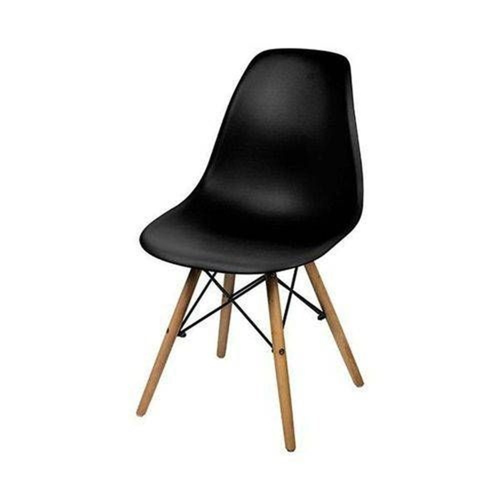 Cadeira Eiffel Sala Jantar Cozinha Charles Eames Preta Pracasa - 2