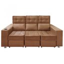 Ver imagem 3 de Sofá Retrátil e Reclinável 3 Lugares Londres 2.10cm C/molas - Veludo