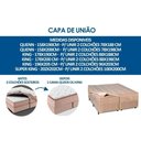 Ver imagem 4 de Capa de União-junção Colchão Hotelaria Queen Plush C- Pillow Bordado Brown (156x188x26) - Probel