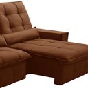 Ver imagem 5 de Sofá Retrátil Reclinável para Sala 3 Lugares 250cm Curie F04 Veludo Terracota - Lyam Decor