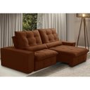 Ver imagem 2 de Sofá Retrátil Reclinável para Sala 3 Lugares 250cm Curie F04 Veludo Terracota - Lyam Decor