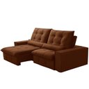 Ver imagem 7 de Sofá Retrátil Reclinável para Sala 3 Lugares 250cm Curie F04 Veludo Terracota - Lyam Decor