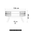 Ver imagem 4 de Rack Bancada de Tv 55 Pol 136cm Alana Z10 Cumaru/opala - Mpozenato