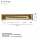 Ver imagem 3 de Rack para TV até 70 Polegadas com LED MDF 218cm Rodízios Loop Olivar Móveis Marrom Cedro Freijó/Off White/Bege