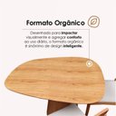 Ver mais imagens de Conjunto Mesa Orgânica 120cm com 4 Cadeiras Estofadas Caramelo Yescasa