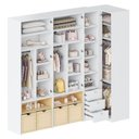 Ver imagem 3 de Guarda-Roupa Modulado Infantil com LED 4 Peças 6 Portas Wave Casatema MadeiraOriginals Branco/Marrom