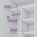 Ver mais imagens de Guarda-Roupa Modulado Infantil com LED 4 Peças 6 Portas Wave Casatema MadeiraOriginals Branco/Marrom