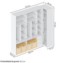 Ver imagem 4 de Guarda-Roupa Modulado Infantil com LED 4 Peças 6 Portas Wave Casatema MadeiraOriginals Branco/Marrom