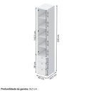 Ver imagem 5 de Guarda-Roupa Modulado Infantil com LED 4 Peças 6 Portas Wave Casatema MadeiraOriginals Branco/Marrom