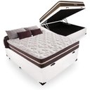 Ver imagem 1 de Cama Box com Baú Branco + Colchão de Molas Ensacadas Classic Superlastic - da Anjos