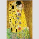Ver imagem 2 de Quadro Klimt O Beijo Tela Moldura Bege 63X42Cm