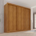 Ver imagem 1 de Guarda-Roupa Casal 3 Portas 4 Gavetas 100% MDF Ipanema Marrom/Cinamomo