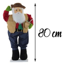Boneco Natal Papai Noel Gaúcho Natalino 80Cm - 2