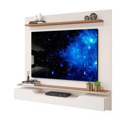 Painel TV Quarto Até 60 Polegadas Off White Freijó Levi DJ Móveis - 2