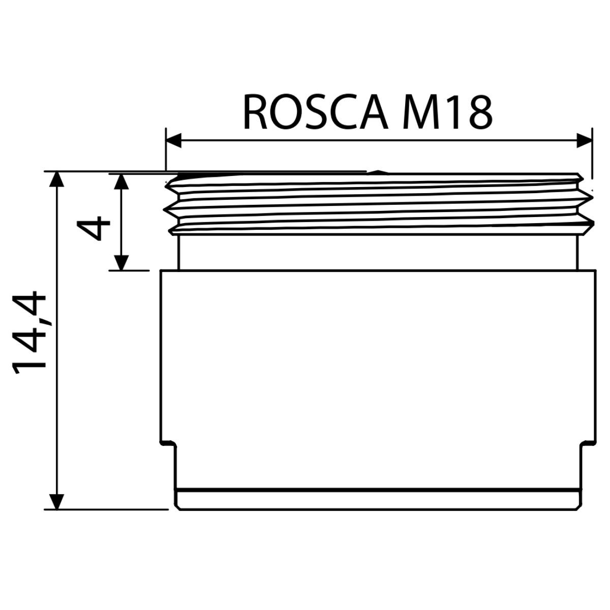 Arejador Cromado Torneira Docol Pressmatic Rosca M18 - 00665 - 3