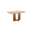 Ver imagem 3 de Mesa de Jantar Lisy Tampo Mdf e Vidro Off 120x80 com 4 Cadeiras de Madeira Maciça Safira Veludo Cinz