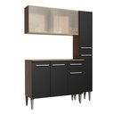 Ver mais imagens de Armário de Cozinha Compacta Madesa Emilly Force com Balcão e Paneleiro Rustic/Preto
