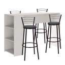 Ver imagem 2 de Bancada Gourmet para Cozinha Branca com 4 Banquetas