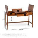 Ver imagem 4 de Escrivaninha Mesa Escritório Madeira Maciça 125,6cm Aura Yescasa Marrom/Garapa