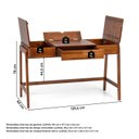 Ver imagem 4 de Escrivaninha Mesa Escritório Madeira Maciça 125,6cm Aura Yescasa Marrom/Garapa