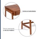 Ver imagem 6 de Escrivaninha Mesa Escritório Madeira Maciça 125,6cm Aura Yescasa Marrom/Garapa