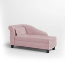 Ver imagem 3 de Recamier Diva França 1,40m Suede Rosa Bebe - Inova Decor