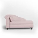 Ver imagem 1 de Recamier Diva França 1,40m Suede Rosa Bebe - Inova Decor