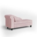 Ver imagem 2 de Recamier Diva França 1,40m Suede Rosa Bebe - Inova Decor