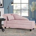 Ver imagem 5 de Recamier Diva França 1,40m Suede Rosa Bebe - Inova Decor