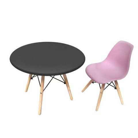 Kit Mesa Infantil Eames 60cm e 1 Cadeira Polipropileno Eames La Mobilia: Espaço Kids Rosa