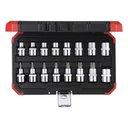 Ver imagem 1 de Jogo Soquetes Chaves Soquetes Tork 1/2" Tx E10 À E24 e T30 À T70 16 Peças - Gedore Red 3300009