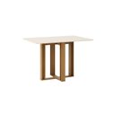 Ver imagem 5 de Conjunto Sala de Jantar Mesa Manu 120cm Tampo MDF Canto Reto 4 Cadeiras Lily