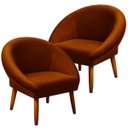 Ver imagem 1 de Jogo 2 Poltronas Decor para Recepção Sala de Espera Comercial Veludo Macio Base Estável