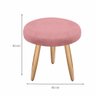 Kit Poltrona Opala Júlia Cadeira Decorativa + Puff Redondo Pés Palito Mercado Dos Móveis:rosê - 3