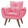 Poltrona Opalla Cadeira Decorativa Suede Rosa para Escritório Sala de Estar Recepção - 1