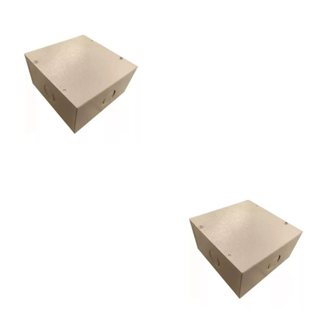 Kit 2 Caixa de Passagem 20x20 Chapa