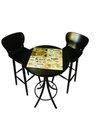 Ver imagem 1 de Mesa Área Gourmet Alta Redonda Preto Drink 2 Lugares