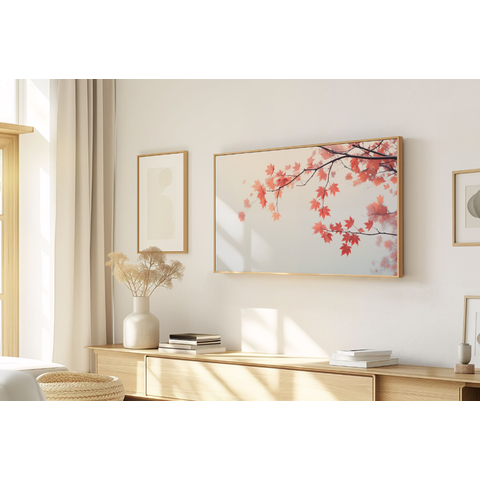 Quadro Decorativo N°161 115x70cm - Panorâmico Botânico - Bordo Japonês Minimalista - Rollflex