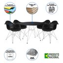 Ver imagem 2 de Mesa de Jantar Eames Eiffel Redonda 90cm Preta com 4 Poltronas Pretas Ferro Branco