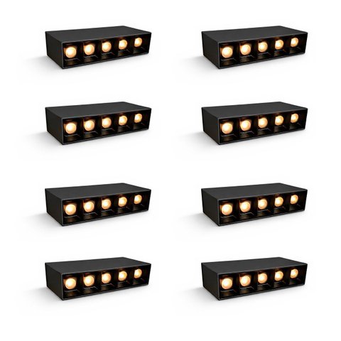 8 Mini Spot Preto Sobrepor Pontual Downlight Led 10w Luz07