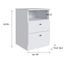 Ver imagem 2 de Mesa de Cabeceira com 2 Gavetas 39,8cm 0187 Irlanda Genialflex