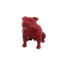 Ver imagem 1 de Pitbull Macho Orelha Cortada com Gravata Miniatura Decoração 3d:vermelho