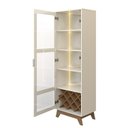 Ver mais imagens de Conjunto Sala Estar Mesa de Centro Levitá Rack Lumina e Cristaleira Mirage Marrom Cinamomo/Off White