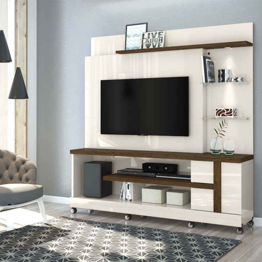 Home Theater Alan Tv 55'' Com Rodízio Off White Savana - 1